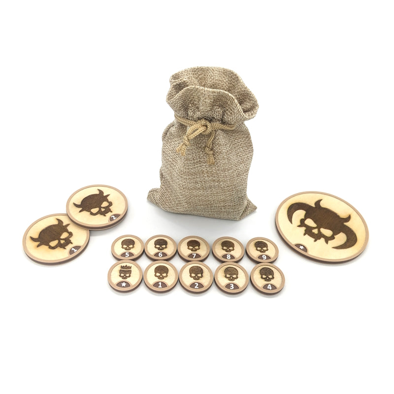 Wooden Tabletop Monster Tokens