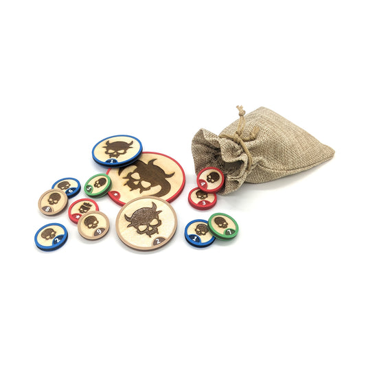 Wooden Tabletop Monster Tokens