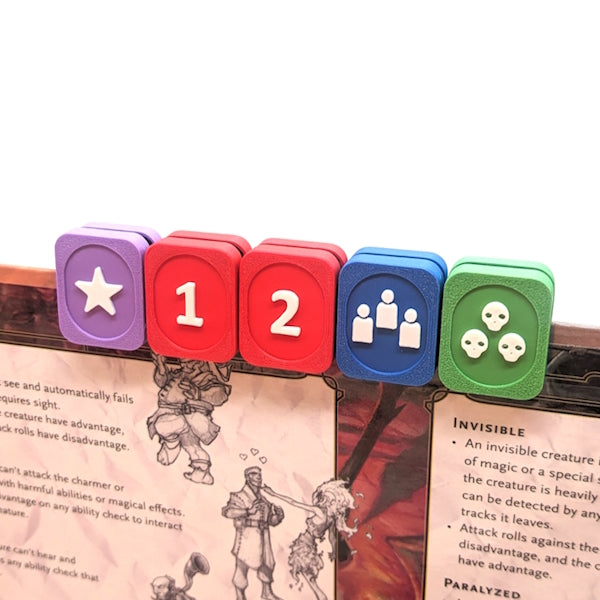 Numbered DM Screen Initiative Trackers